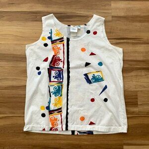 Prince Tennis Tank Top Mens Medium Geometric 90’s Vintage